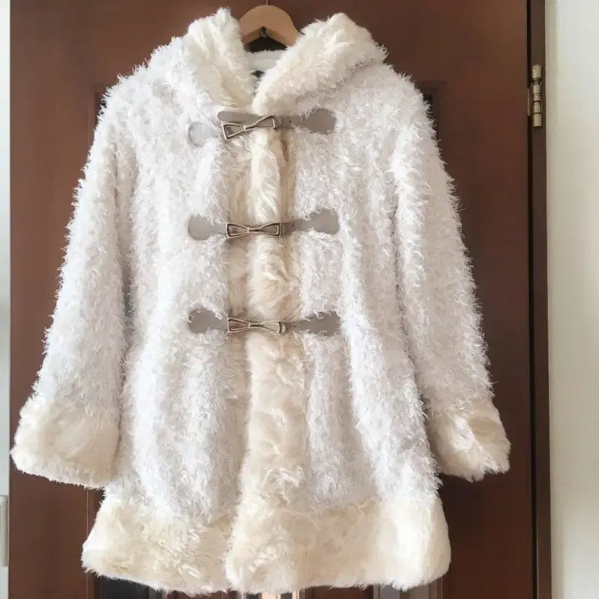 [BUNJANG] Cecil McBee Vintage Fur Hooded Duffle Coat / 세실맥비 빈티지 퍼 후드 떡볶이 코트 뽀글이자켓 달천깔