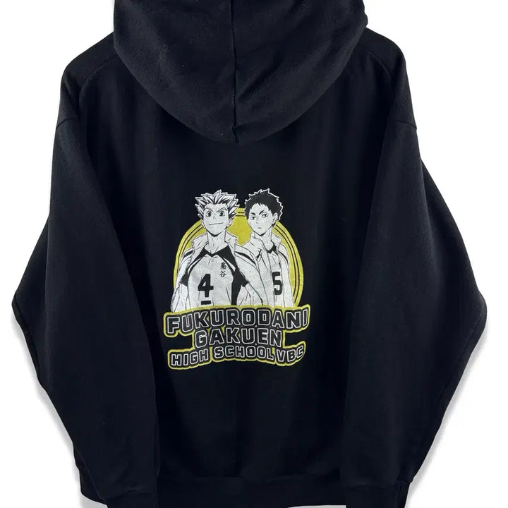 [BUNJANG] Haikyuu Official Black Hoodie / 하이큐 오피셜 블랙 후드티3155