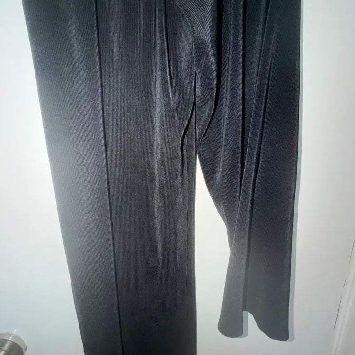 [BUNJANG] Black Pleated Wide Banding Pants / 블랙 와이드 플리츠 밴딩 팬츠