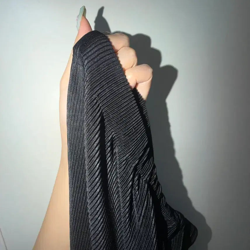 [BUNJANG] Black Pleated Wide Banding Pants / 블랙 와이드 플리츠 밴딩 팬츠