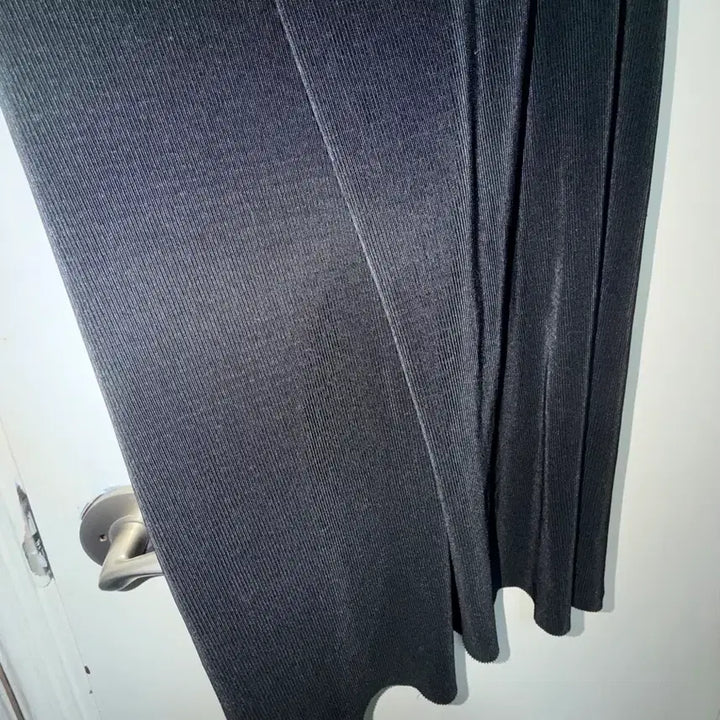 [BUNJANG] Black Pleated Wide Banding Pants / 블랙 와이드 플리츠 밴딩 팬츠