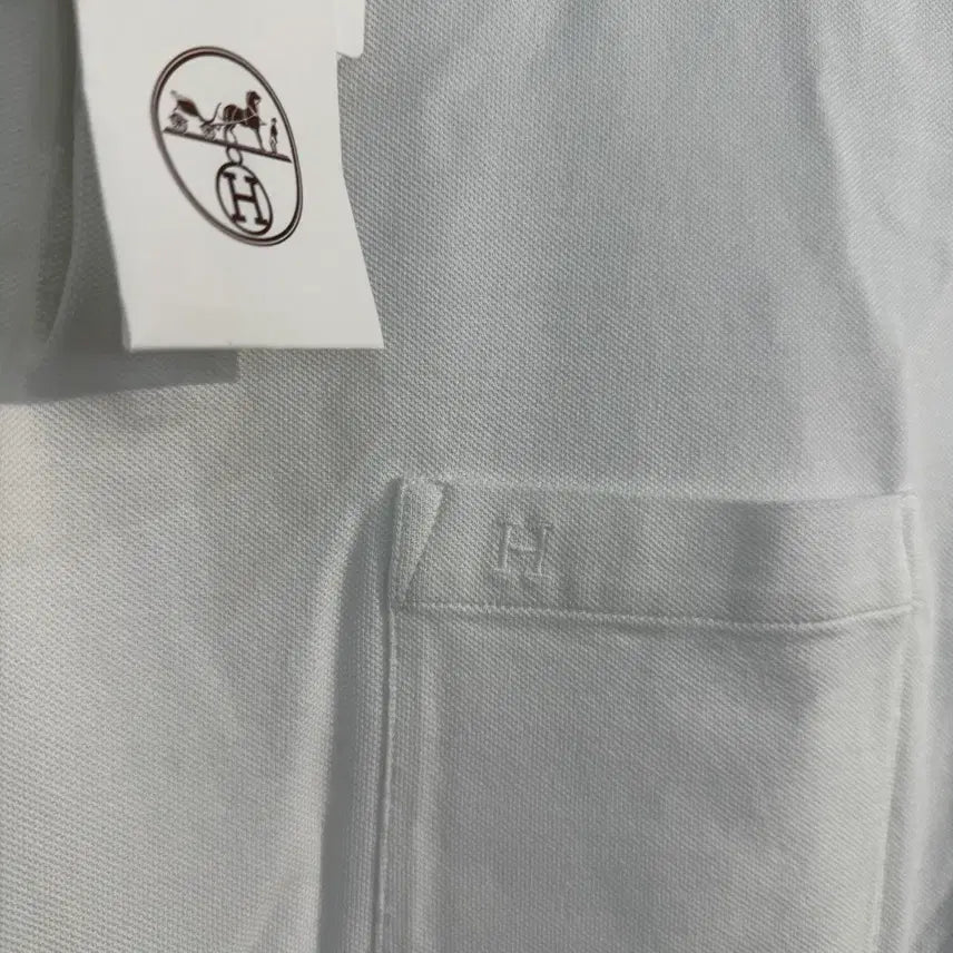 [BUNJANG] Hermès Cotton Pocket Collar T-shirt / [새상품/L] 에르메스 코튼 포켓 카라 티셔츠
