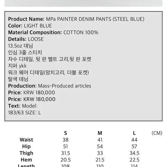 [SOLD OUT] 플라스틱 프로덕트 데님