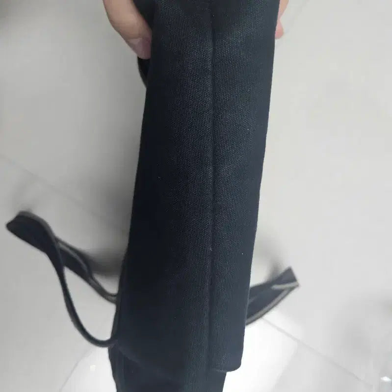 [BUNJANG] Hermes Fruit Tote MM Black Denim Tote Bag / 에르메스 후루토 토르카 mm 블랙 데님 토트백 스트라이프 핸들