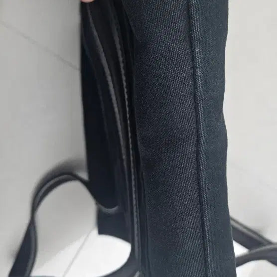 [BUNJANG] Hermes Fruit Tote MM Black Denim Tote Bag / 에르메스 후루토 토르카 mm 블랙 데님 토트백 스트라이프 핸들