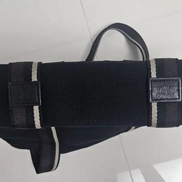 [BUNJANG] Hermes Fruit Tote MM Black Denim Tote Bag / 에르메스 후루토 토르카 mm 블랙 데님 토트백 스트라이프 핸들