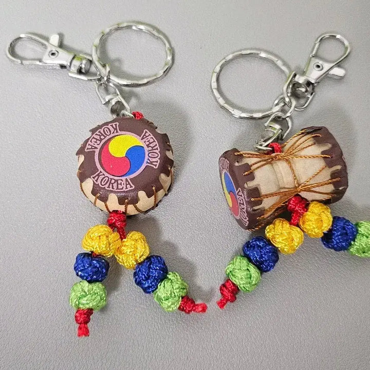 [BUNJANG] Korean Traditional Taegeuk and Buk Keychain Set / 한국 전통 북/태극 키링 세트