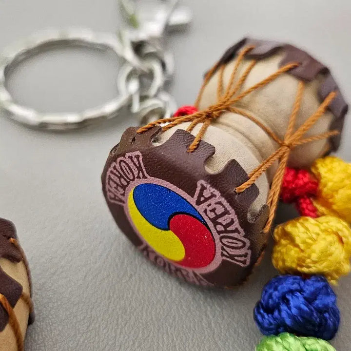 [BUNJANG] Korean Traditional Taegeuk and Buk Keychain Set / 한국 전통 북/태극 키링 세트