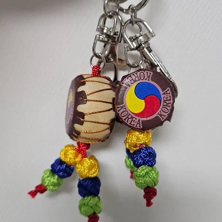[BUNJANG] Korean Traditional Taegeuk and Buk Keychain Set / 한국 전통 북/태극 키링 세트
