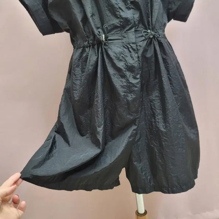 [BUNJANG] Unbranded Black String Shorts Jumpsuit / 바스락 스트링 반바지 점프수트 블랙