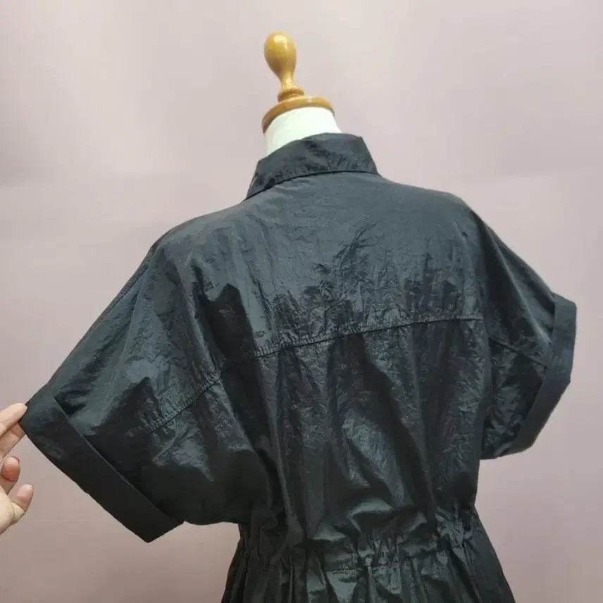 [BUNJANG] Unbranded Black String Shorts Jumpsuit / 바스락 스트링 반바지 점프수트 블랙