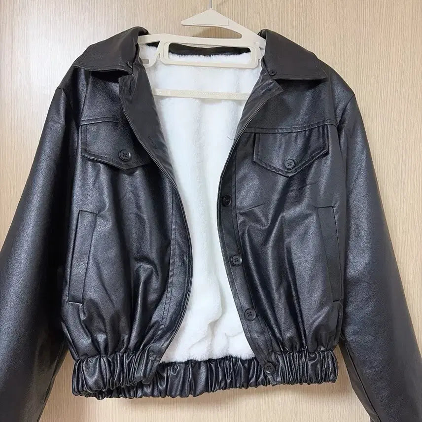 [BUNJANG] Leather and Sheepskin Jacket / 가죽양털자켓 레더자켓