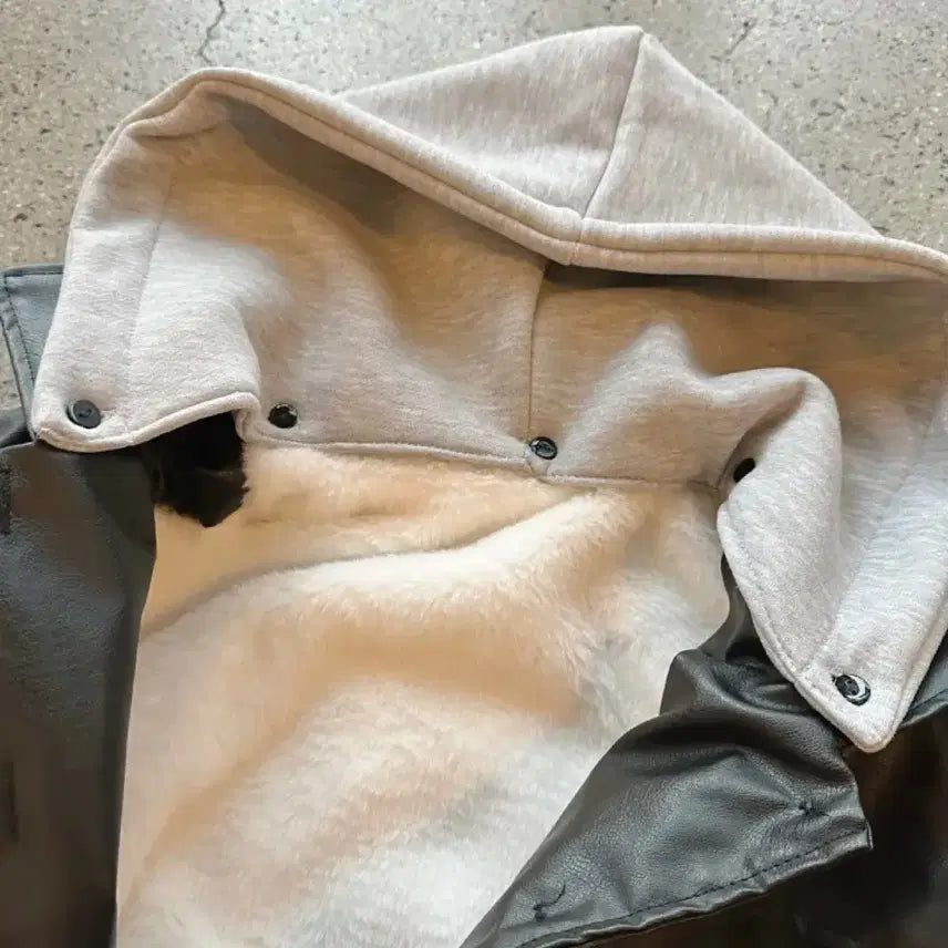 [BUNJANG] Leather and Sheepskin Jacket / 가죽양털자켓 레더자켓