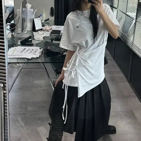 [BUNJANG] Trimming Birds Pleated Layered Skirt Black / 트리밍버드 플리츠 레이어드 스커트 블랙2size