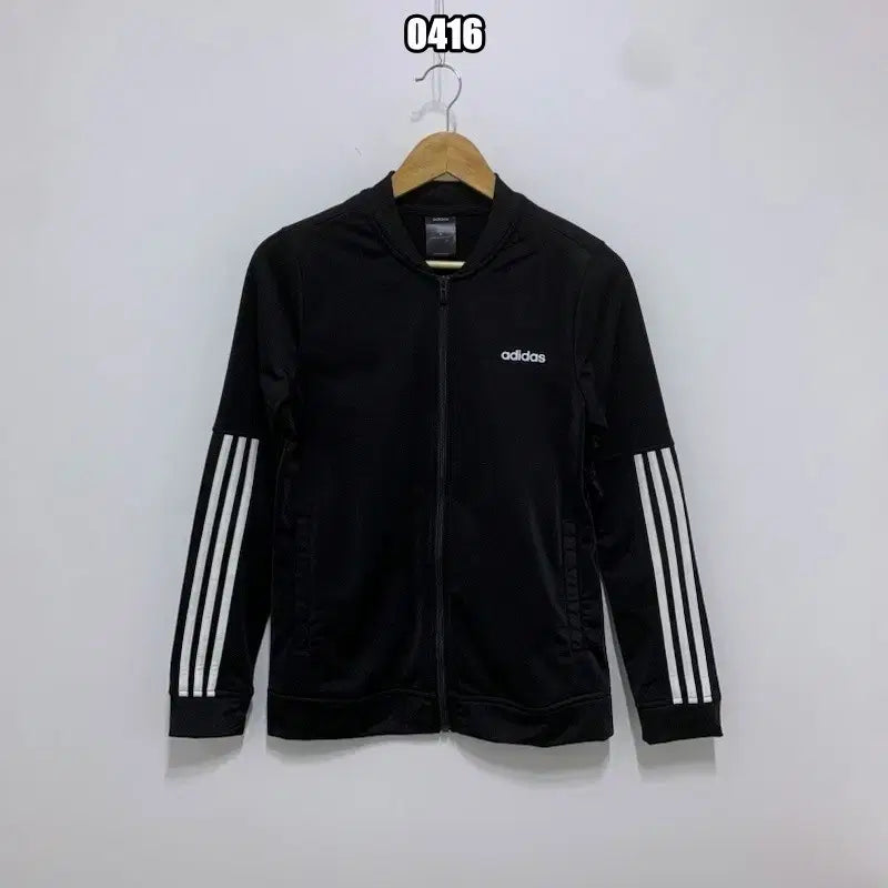 [BUNJANG] Adidas Spell-Out Half-Side Blouson Jersey Jacket / M 아디다스 스펠아웃 하프사이드 블루종 져지 자켓