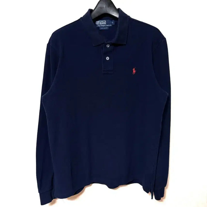 [BUNJANG] Polo Ralph Lauren Long Sleeve Navy Polo Shirt / [L,100]폴로랄프로렌 카라티 긴팔티 네이비