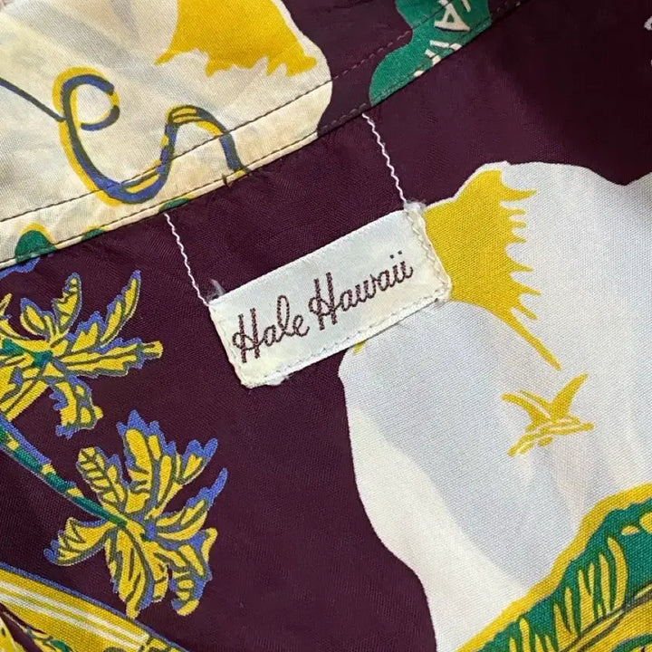 [BUNJANG] Sun Surf Hale Hawaii Aloha Hawaiian Shirt (Wine) / 선서프 헤일 하와이 복각 알로하 하와이안 셔츠 와인 컬러