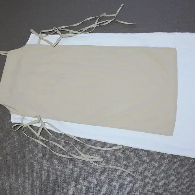 [BUNJANG] Layered Sleeveless Dress Beige / 레이어드 나시 원피스 베이지 새상품