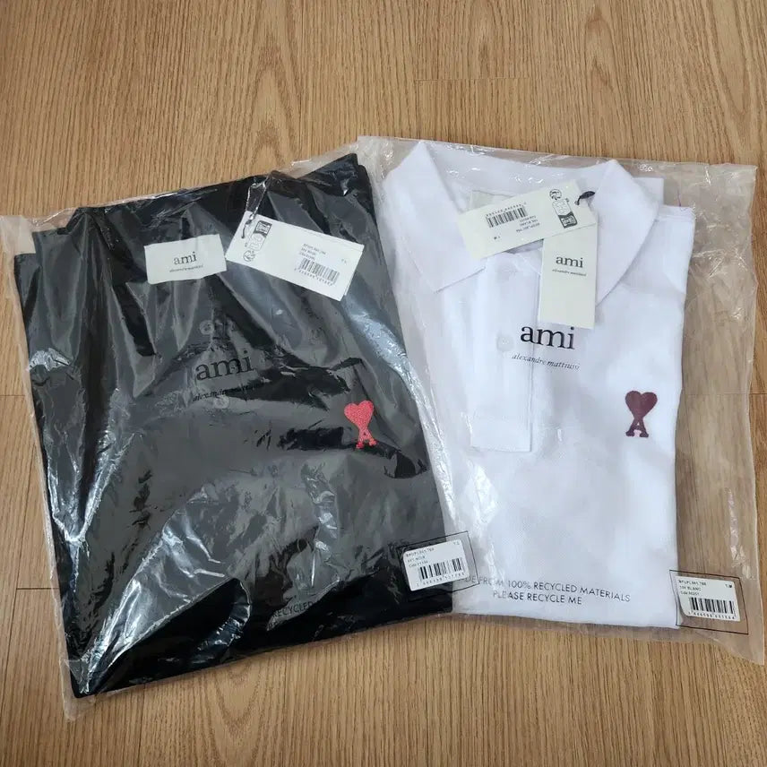 [BUNJANG] Ami Polo PK T-shirt Set / 1+1) 아미 폴로 타라 pk  2장 셋트