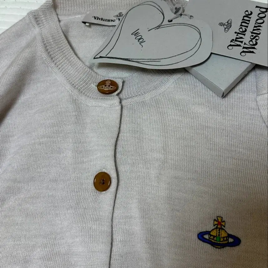 [BUNJANG] Vivienne Westwood Bea Cardigan Beige Gray / 새상품 S 비비안 웨스트우드 베아 가디건 베이지 그레이