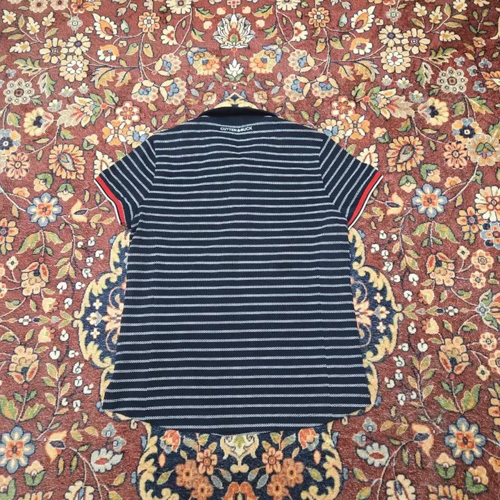 [BUNJANG] Cutter &amp; Buck Striped Polo Shirt (95) / Cutter &amp; Buck 커터앤벅 스트라이프 폴로 반팔 (95)
