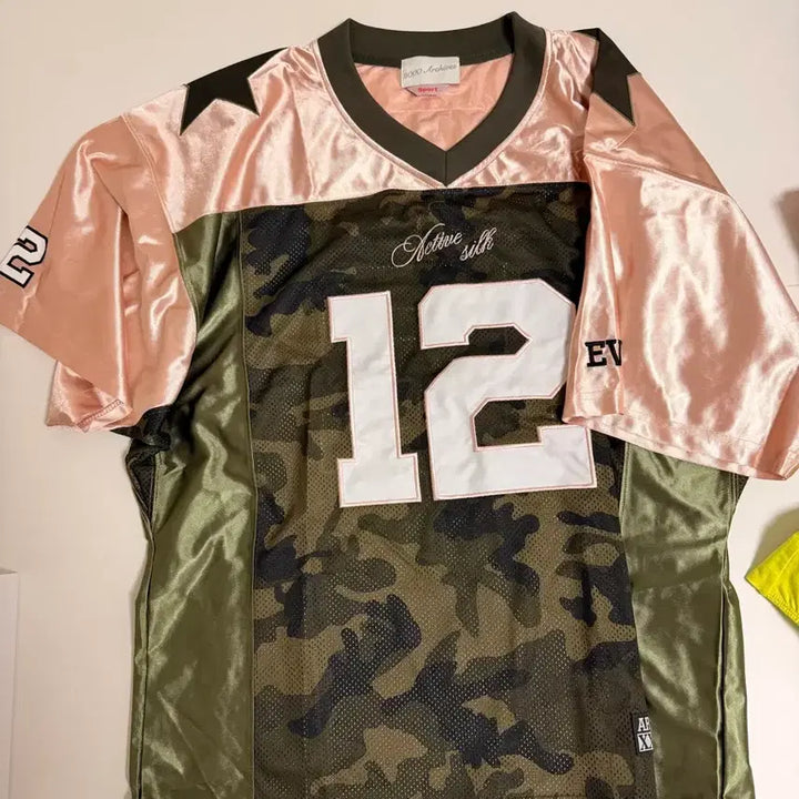 [BUNJANG] 2000 Archives Camo Fleece Football T-Shirt / 2000아카이브스 카모 플리스 풋볼 티셔츠