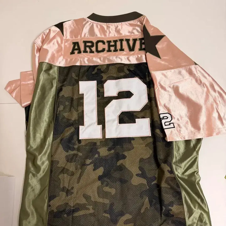 [BUNJANG] 2000 Archives Camo Fleece Football T-Shirt / 2000아카이브스 카모 플리스 풋볼 티셔츠