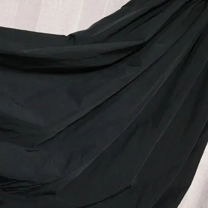 [SOLD OUT] 블랙 바스락배색 롱 원피스