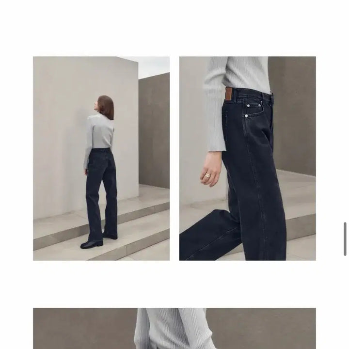 [BUNJANG] Loeuvre Corn Straight Denim Black S / 루에브르 콘 스트레이트 데님 블랙s