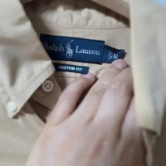 [BUNJANG] Polo Ralph Lauren Beige Oxford Shirt / 폴로 랄프로렌 베이지 옥스포드 셔츠 65 오버핏
