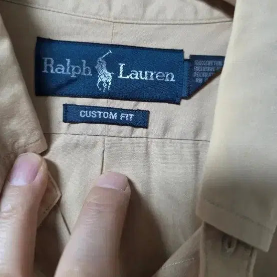 [BUNJANG] Polo Ralph Lauren Beige Oxford Shirt / 폴로 랄프로렌 베이지 옥스포드 셔츠 65 오버핏