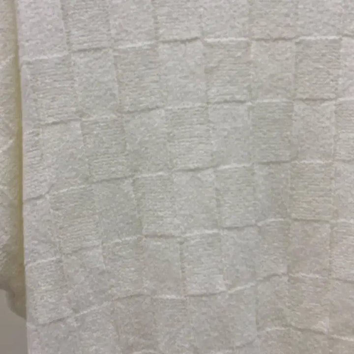 [BUNJANG] No Brand Ivory Gauze Knit Short Sleeve Shirt / [노브랜드] 화이트 아이보리 가오리타입 니트 반팔 ( 66추천)