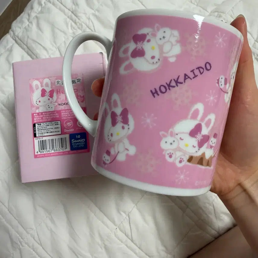 [BUNJANG] Hello Kitty Hokkaido Snow Rabbit Mug Cup / 고전키티 훗카이도 눈토끼 키티 머그컵 한정팜 희귀매물
