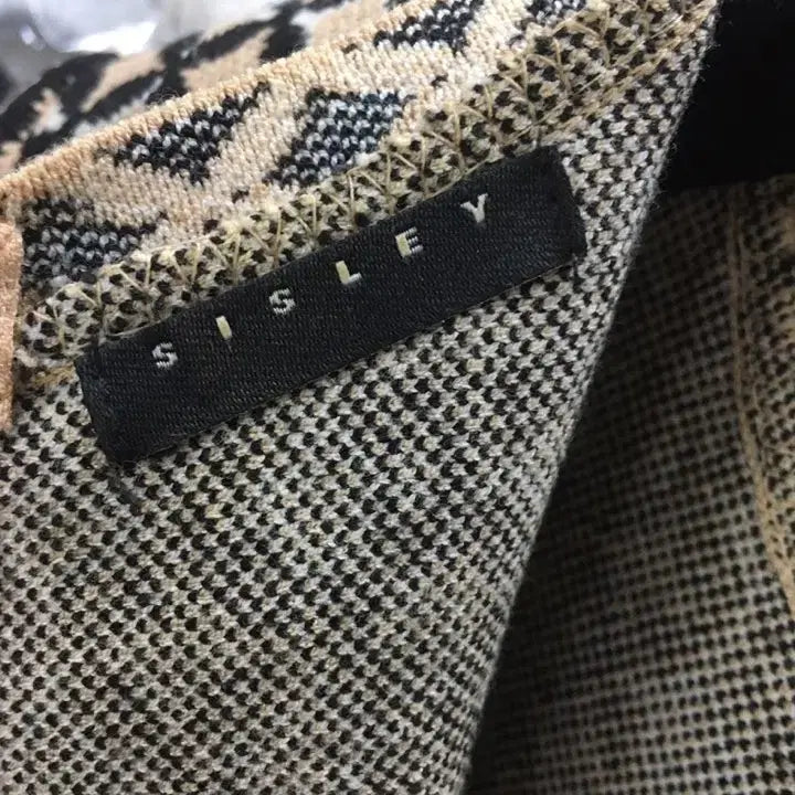 [BUNJANG] Sisley Patterned Knit Short Sleeve Dress / 시슬리 패턴 니트 반팔 원피스