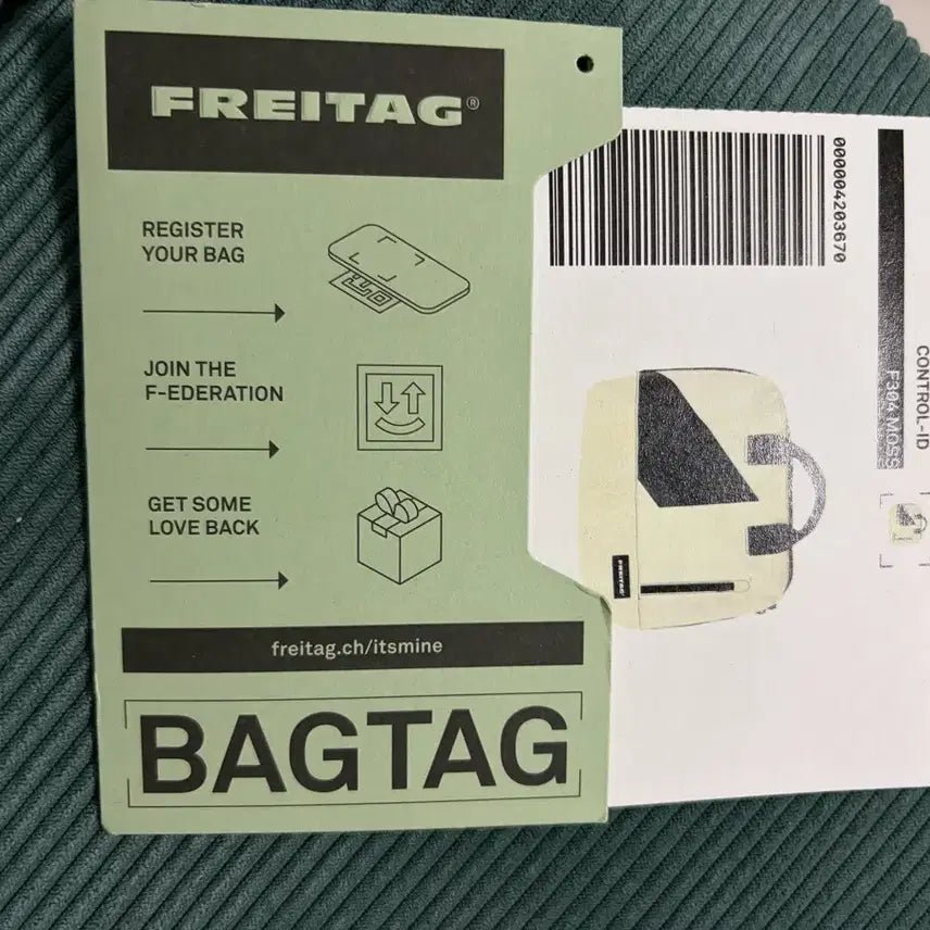 [BUNJANG] Freitag F340 Moss White/Black Messenger Bag / 프라이탁 F340 모스 화이트/블랙