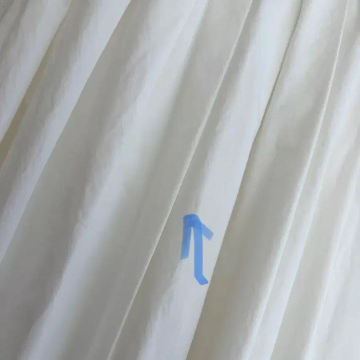 [BUNJANG] White Pleated Midi Skirt - B Grade / 교신안함)화이트 플리츠 미디 스커트-b급