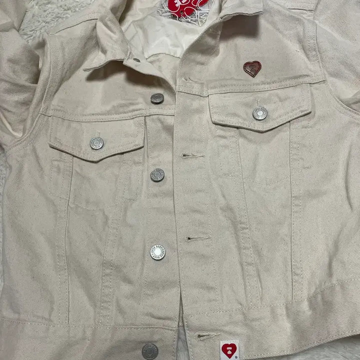 [BUNJANG] APEE Denim Jacket Ivory / APEE 데님자켓 아이보리