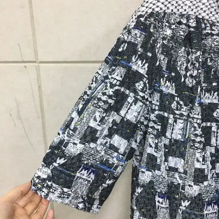 [BUNJANG] SJ SJ 프린트 패턴  하늘하늘 반팔원피스 / SJ SJ 프린트 패턴  하늘하늘 반팔원피스