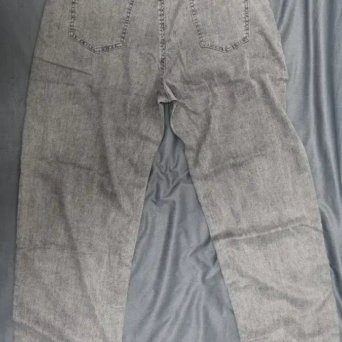[BUNJANG] Tencel Denim Wide Pants / 회색 텐셀 데님 와이드 팬츠