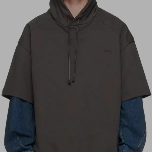 [BUNJANG] Juun.J Denim Layered Hoodie M / 준지 데님 레이어드 후드 M