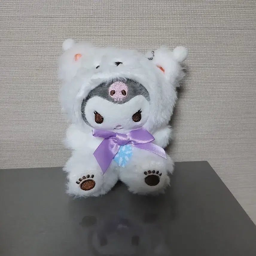 [BUNJANG] Kuromi Bear Doll Mask Keychain / (5월까지 할인)쿠로미 곰돌이탈 인형 키링