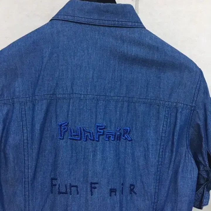 [SOLD OUT] 헤지스 진청 데님 얇은소재 반팔 셔츠 원피스