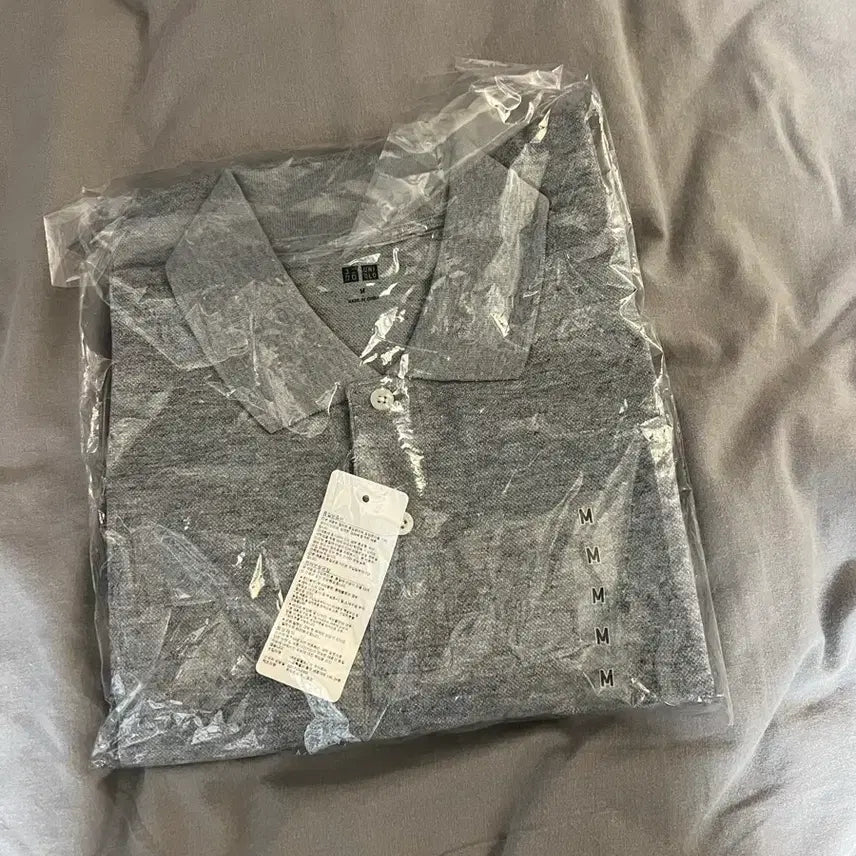 [BUNJANG] Uniqlo PK Polo Shirt Gray M / 유니클로 PK 카라티 그레이 M 새제품