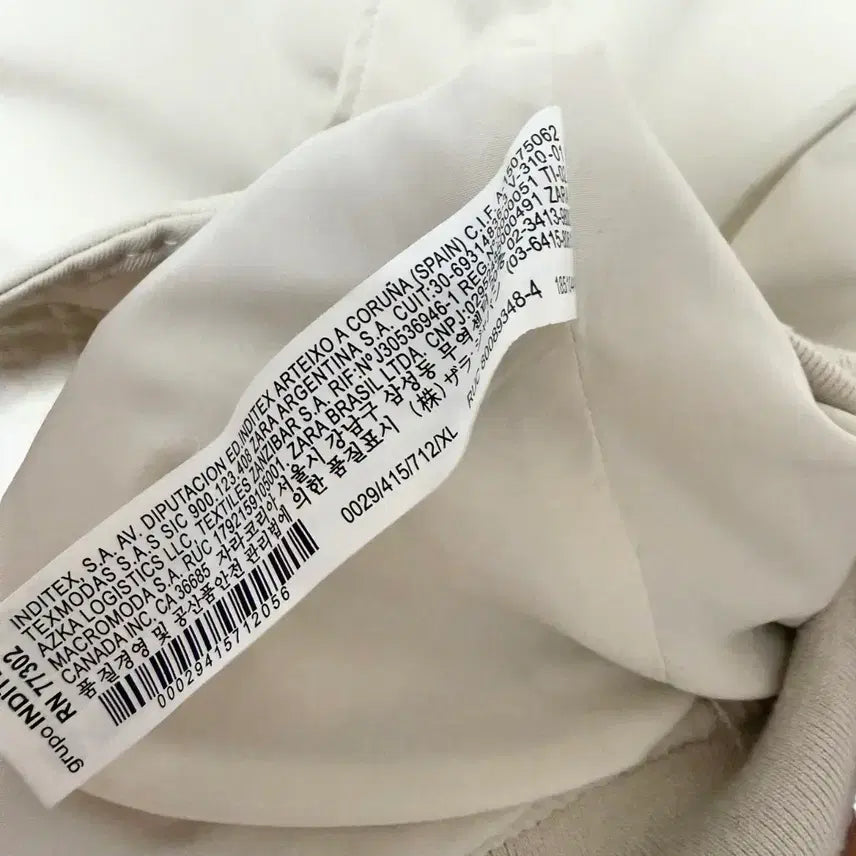 [SOLD OUT] [XL,105]자라 블루종 집업 봄버 자켓 아이보리