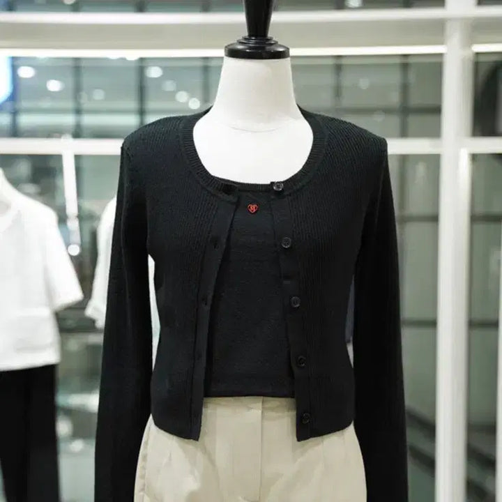 [BUNJANG] It MICHAA Black Cardigan Set / 잇미샤 블랙 가디건세트 88(66) 사이즈미스 새상품
