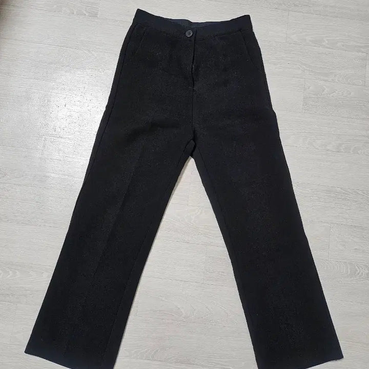 [BUNJANG] GoGoSing Black Wide Winter Slacks / 고고싱 겨울 기모 블랙 와이드 슬랙스