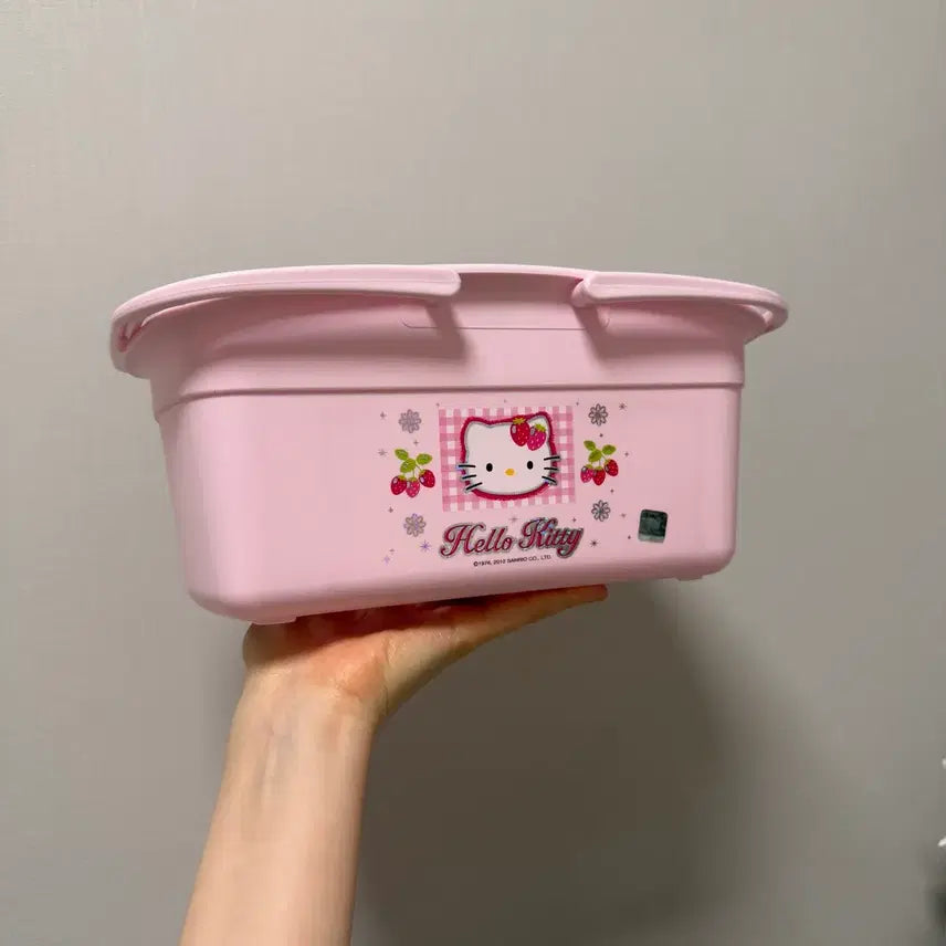 [BUNJANG] Vintage Hello Kitty Cherry Basket Storage Organizer / 고전키티 체리키티 바구니 수납함 정리함 목욕가방