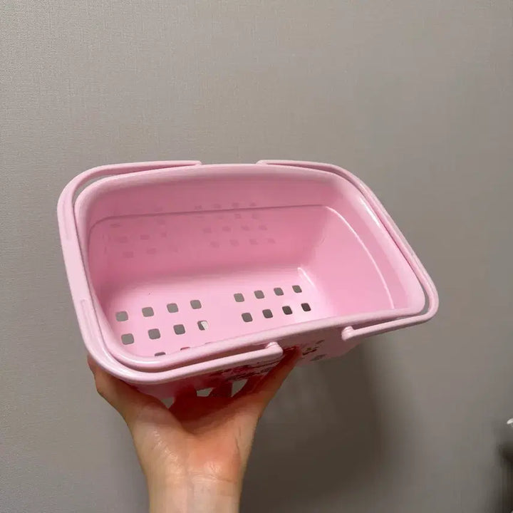 [BUNJANG] Vintage Hello Kitty Cherry Basket Storage Organizer / 고전키티 체리키티 바구니 수납함 정리함 목욕가방