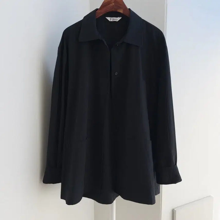 [SOLD OUT] 교신안함)루즈핏 포켓 나일론 셔킷-블랙 b급