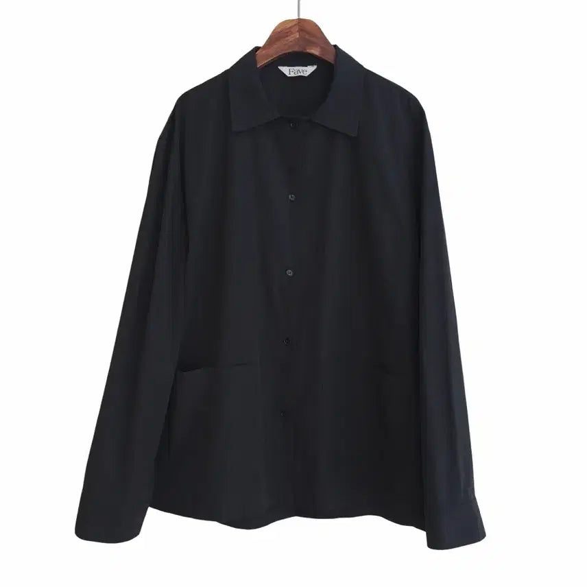 [SOLD OUT] 교신안함)루즈핏 포켓 나일론 셔킷-블랙 b급